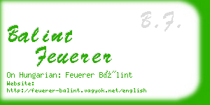 balint feuerer business card